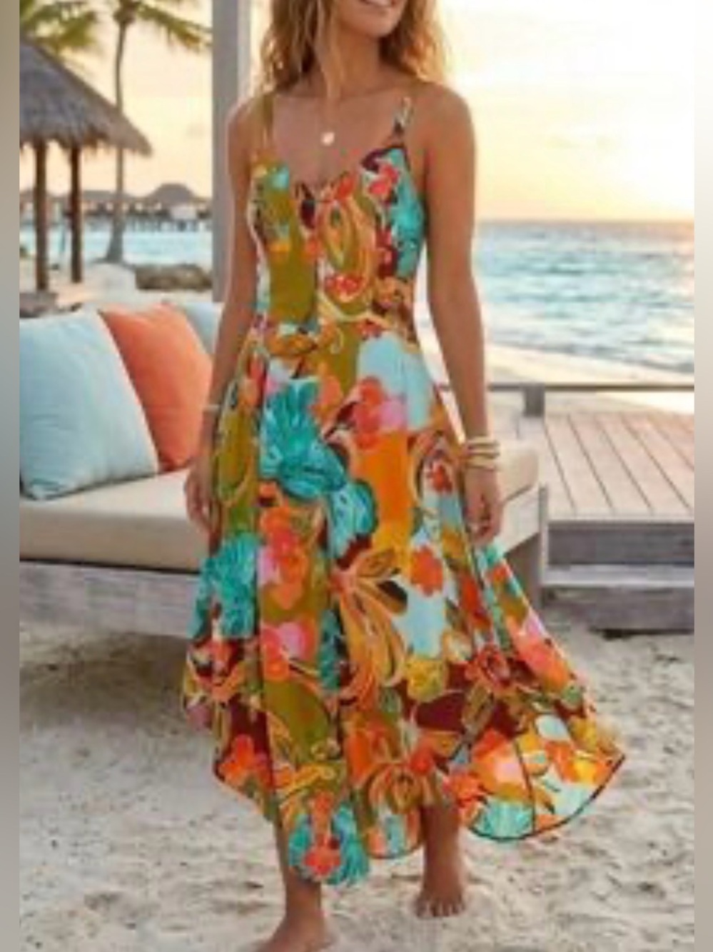 1.STATE Tropical Floral Jumpsuit L Wide Leg Tie Waist